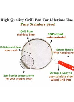 Accessorize Kingdom Phulka Grill for Gas Stove, Grill Tawa Jali for Kitchen, Cooking Stainless Steel Papad Jali, Mesh Brinjal Roaster, Roti Grill Basket, Pulka Pan Roaster Grill for Gas  - Image 4