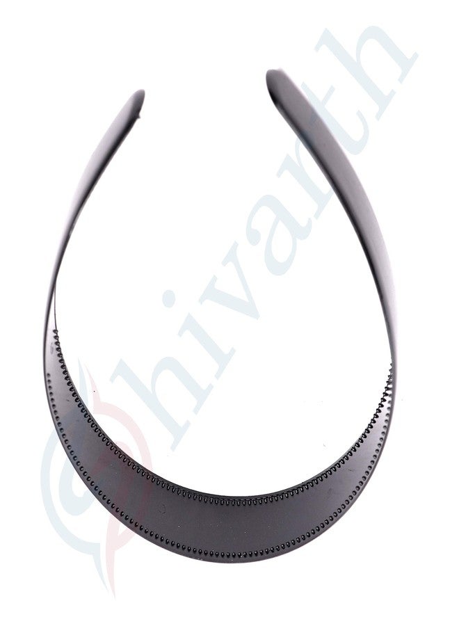 Shivarth Headbands for Girls and Women (Black- Combo of 6 Headbands) in Broad Plastic - Image 3