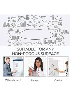GBQ 12PCS Whiteboard Erasable Marker Set Multicolour  - Image 4