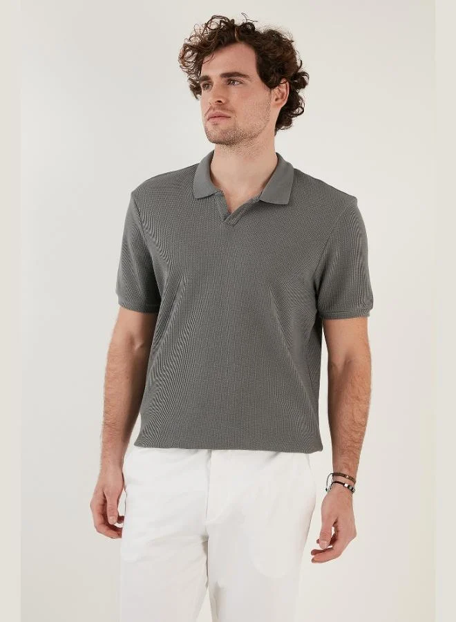 Buratti  Buratti Cotton Regular Fit Polo Neck T Shirt Men's Polo Neck T Shirt 5902645 for Men | Best Price UAE