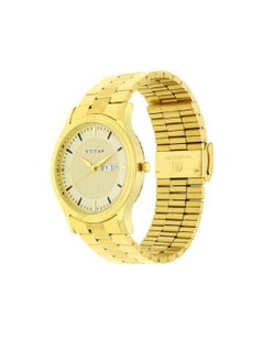 TITAN Analog Gold Dial Men's Watch-NL1650YM04/NP1650YM04, Yellow, Champagne, Classic, Yellow, Champagne, Classic  - Image 2