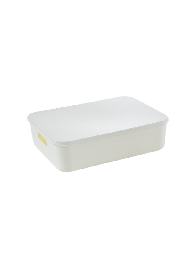 Dormitory Dormitory Storage Basket Portable Large And Small Size Qingye Wood White Transparent Storage Box Desktop elry Collection