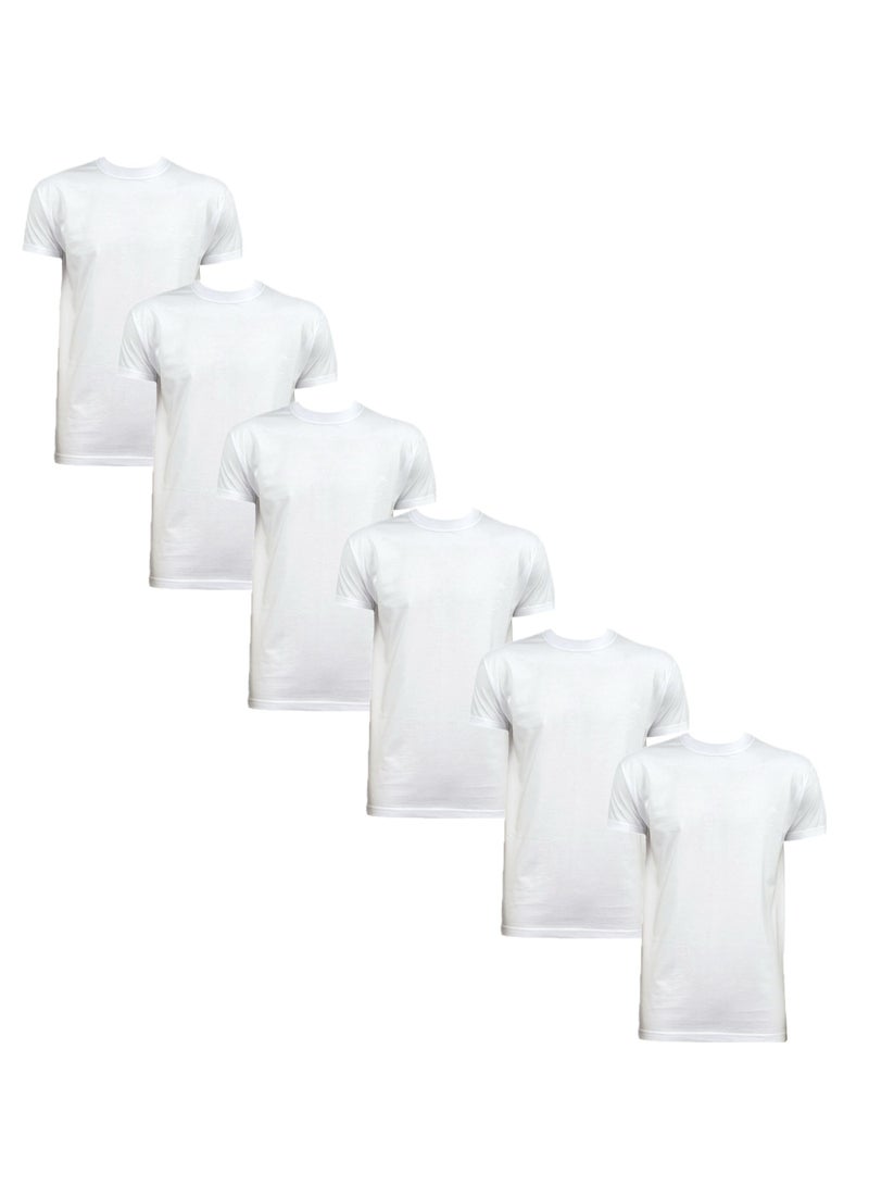 Rayan 6- Pieces Crew Neck Comfortable Undershirt For Mens - Image 1