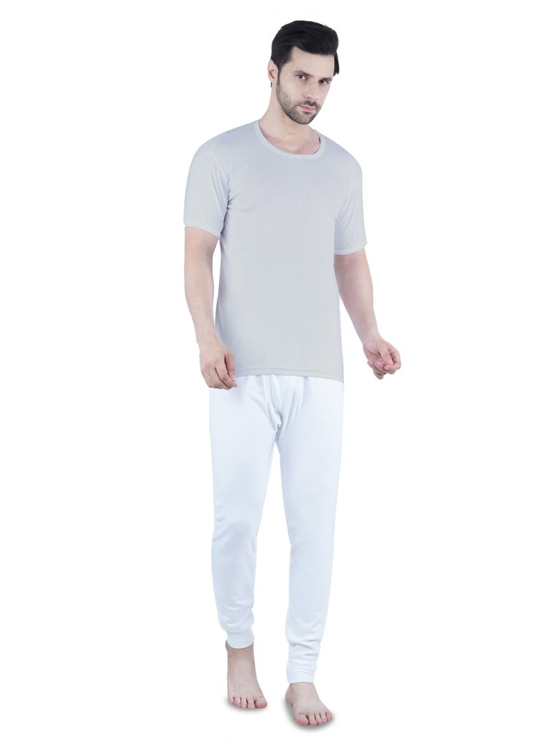 WHITE LEAF Men's O-Neck Undershirt Vest Half Sleeve 3PCS Pack – 100% Combed Cotton Breathable Comfortable Innerwear, BK/GYM/NV (WLONSUG-04-S) - Image 5