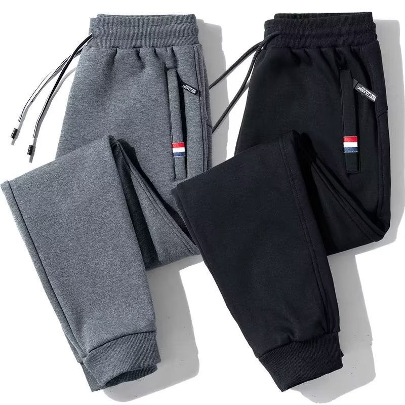 Men'S Casual Pants For , Solid Color Loose Jogger Sweatpants, Youth Plus-Size Sports Cropped Pants, Versatile Long Pants - Image 2