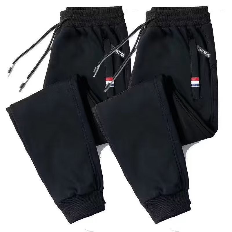 Men'S Casual Pants For , Solid Color Loose Jogger Sweatpants, Youth Plus-Size Sports Cropped Pants, Versatile Long Pants - Image 5