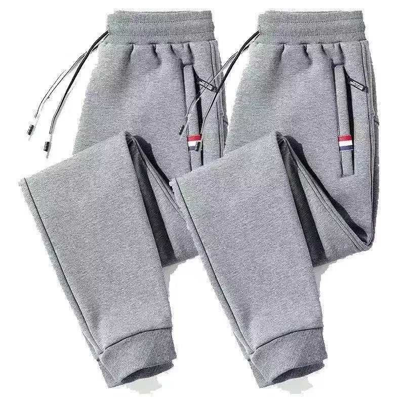 Men'S Casual Pants For , Solid Color Loose Jogger Sweatpants, Youth Plus-Size Sports Cropped Pants, Versatile Long Pants - Image 3