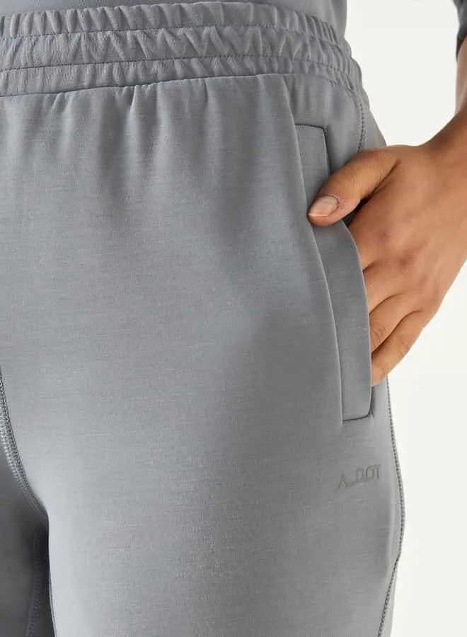 ADOT by Splash Solid Track Pants with Elasticated Waistband and Pockets