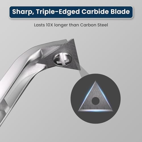 LU&MN Carbide Scraper Tool – 1-INCH Tungsten Carbide Triangular Blade, Heavy-Duty Paint, Glue & Putty Remover with Ergonomic Non-Slip Handle - Image 2