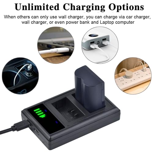 PowerTrust 2X CGA-S006 CGA-S006E Battery + Dual USB Charger for Panasonic Lumix DMC-FZ7, DMC-FZ8, DMC-FZ18, DMC-FZ28, DMC-FZ30, DMC-FZ35, DMC-FZ38, DMC-FZ50 DMW-BMA7 - Image 3