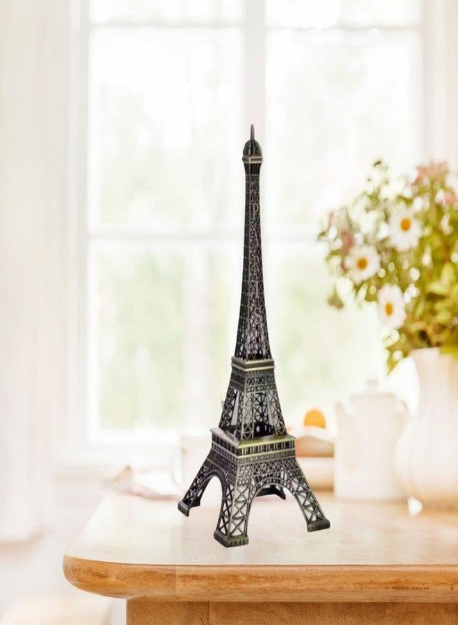 PICKARTME World Famous Building Small Metal Eiffel Tower Antique Vintage Statue for Wedding,Room,Office,Decorative Showpeice for Home, Desk Decor,Gifts,Table Stand (Eiffel Tower (15 cm)) - Image 1