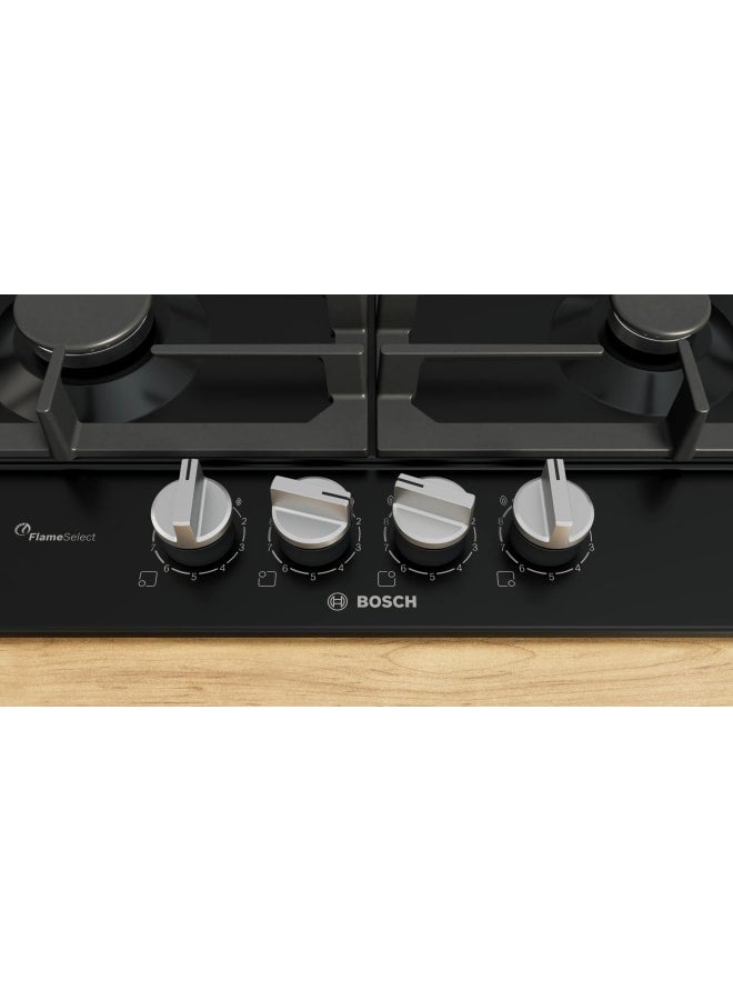 BOSCH Series 6 Gas hob 60 cm Enameled steel, Black PCP6A6I90 PCP6A6I90 Black - Image 2