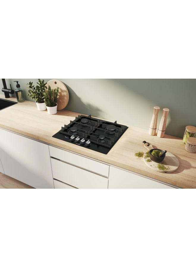 BOSCH Series 6 Gas hob 60 cm Enameled steel, Black PCP6A6I90 PCP6A6I90 Black - Image 4