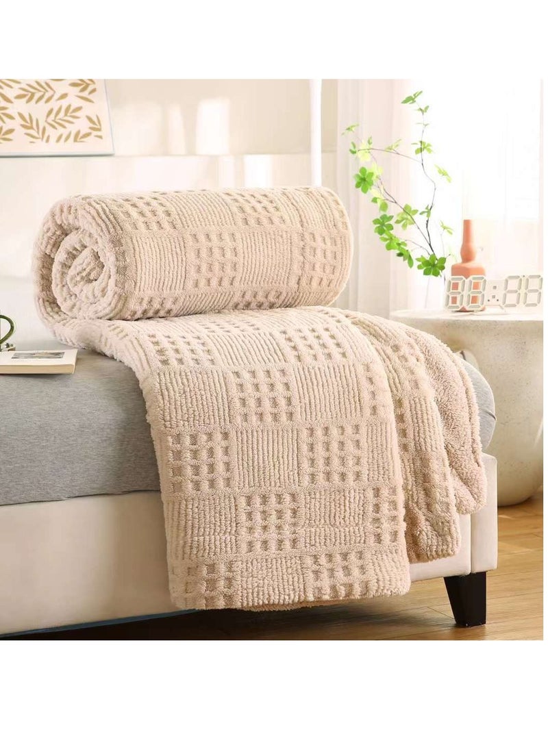 بطانية مخملية الملمس - بطانية فائقة النعومة - مريحة من الفلانيل الفاخر | مقاس كينج ٢٣٠ × ٢٠٠ سم