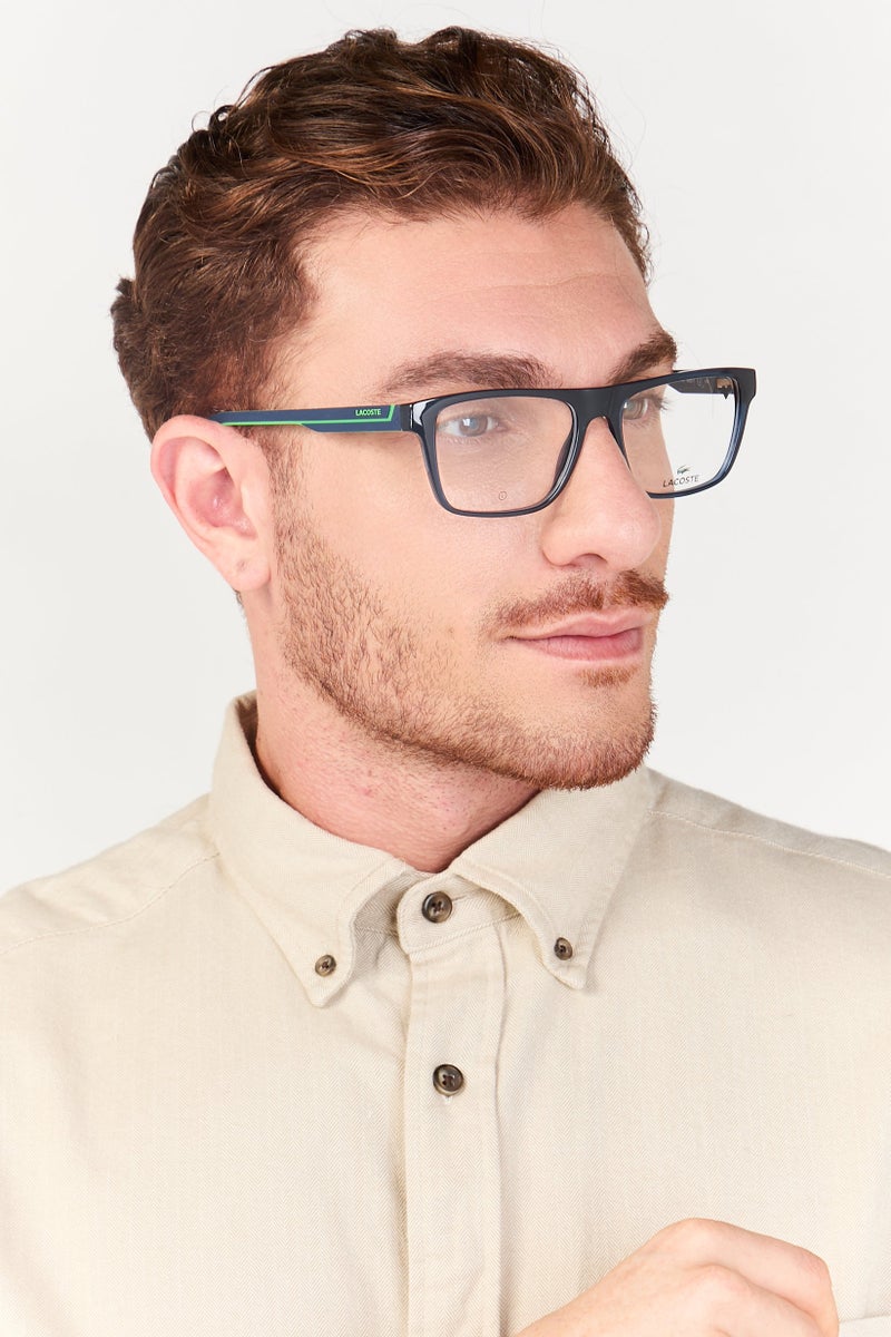LACOSTE Men L2951 410 Square Eyeglasses, Navy - Image 2