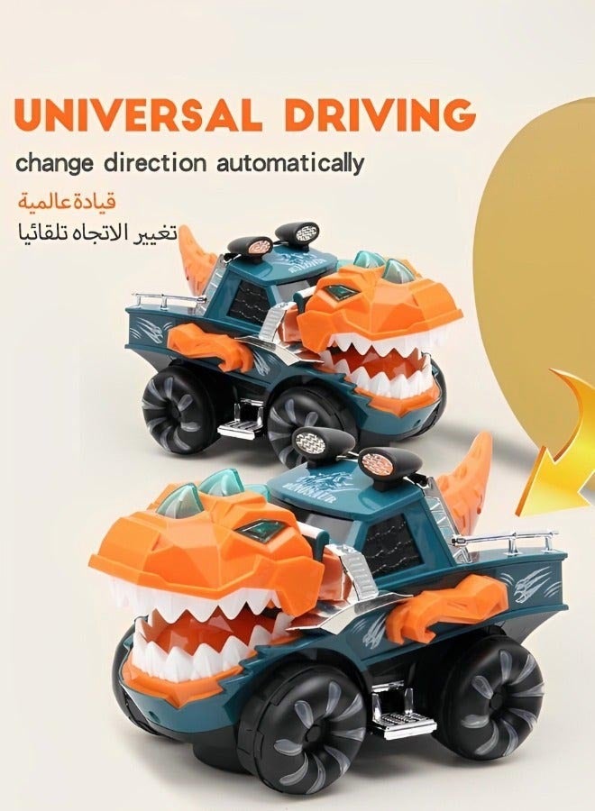DURKU Dino Toy Car with Flashing Lights, Music, Roaring Sound for Boys and Girls, Monster Truck, Toddler Light up Toy. - Image 2