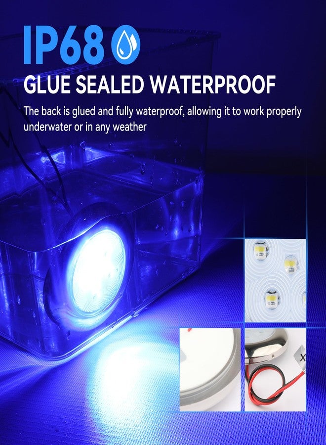 RVZONE - RGBW Courtesy Lights for Boat, IP68 Stainless Steel Waterproof Indoor Deck Stern Cabin T Cabin Top Marine LED Light for Fishing Pontoon Bass Sailboat - Image 3
