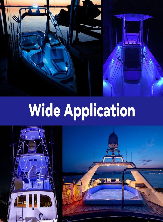 RVZONE - RGBW Courtesy Lights for Boat, IP68 Stainless Steel Waterproof Indoor Deck Stern Cabin T Cabin Top Marine LED Light for Fishing Pontoon Bass Sailboat - Image 5