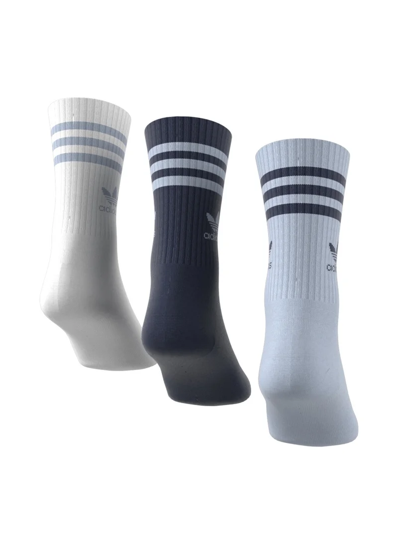 اديداس اوريجينالز 3 Pack Mid Cut Crew Socks