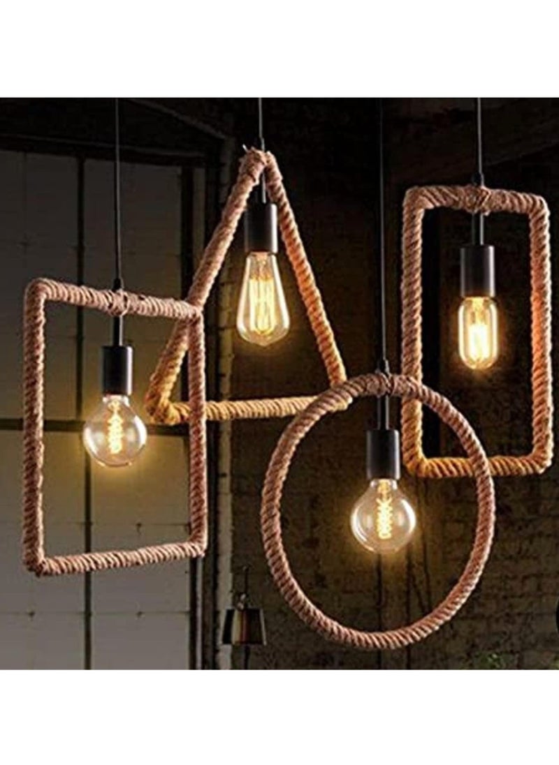 Modern 4 pieces pendant chandelier - ( Black & Linen )  - Image 1