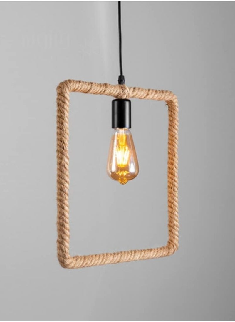 Modern 4 pieces pendant chandelier - ( Black & Linen )  - Image 2