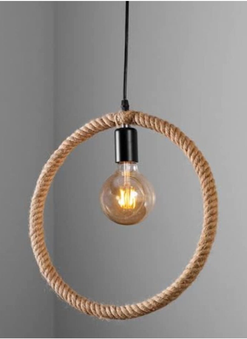 Modern 4 pieces pendant chandelier - ( Black & Linen )  - Image 4