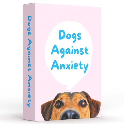 CATCHYOURDREAMS Dogs Against Anxiety Cards 50 Anxiety Relief Cards CBT Mindfulness Exercises Calming Gift for Women Dog Lovers Kids - Image 1