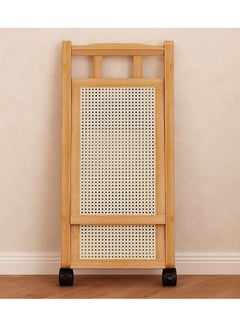 Generic FFD 2-Layer Moveable Wooden Storage Trolley | Bedside Desk Stand with 4 Wheels for Easy Mobility  - Image 3
