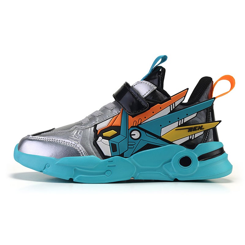 Boys' Shoes 7-12 Years Old Spring & Fall Lightweight Sports Shoes Fashionable And Versatile Running Shoes For Middle-Aged And Older Students - Image 1