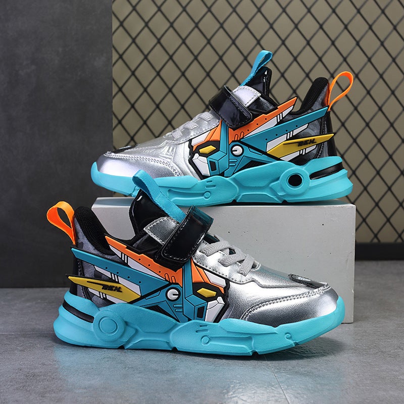 Boys' Shoes 7-12 Years Old Spring & Fall Lightweight Sports Shoes Fashionable And Versatile Running Shoes For Middle-Aged And Older Students - Image 4