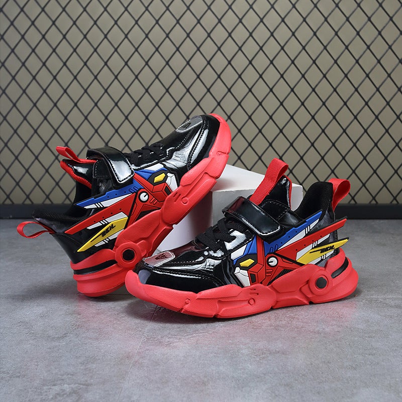 Boys' Shoes 7-12 Years Old Spring & Fall Lightweight Sports Shoes Fashionable And Versatile Running Shoes For Middle-Aged And Older Students - Image 3