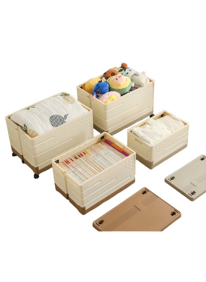 DUSALA Outdoor camping folding box car trunk wooden color cover camping picnic storage box home storage box  - Image 5
