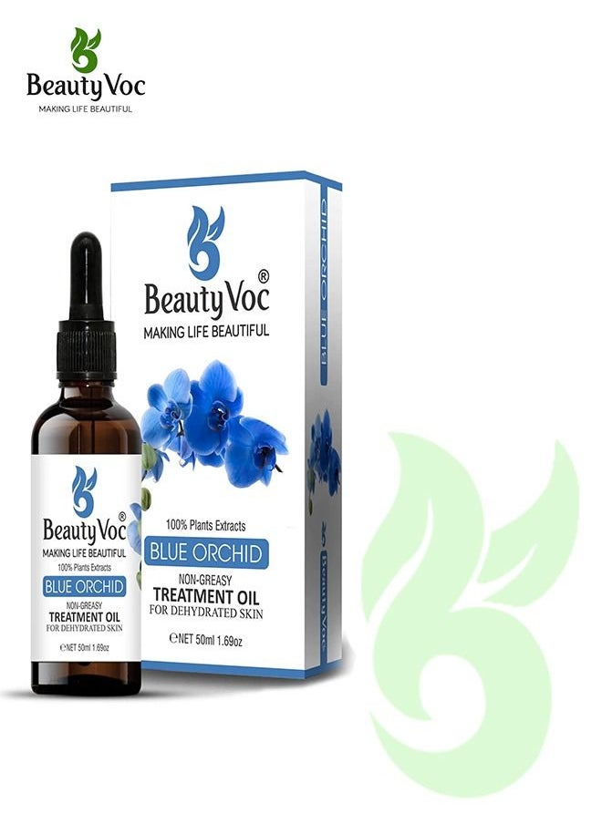 BEAUTY VOC Blue Orchid Oil, Pure Blue Orchid Extract and Nourishing Oils for Hydration and Restoration for Dry and Damaged Skin. Experience Youthful Glow and Enhanced Complexion, 50ml  - Image 1