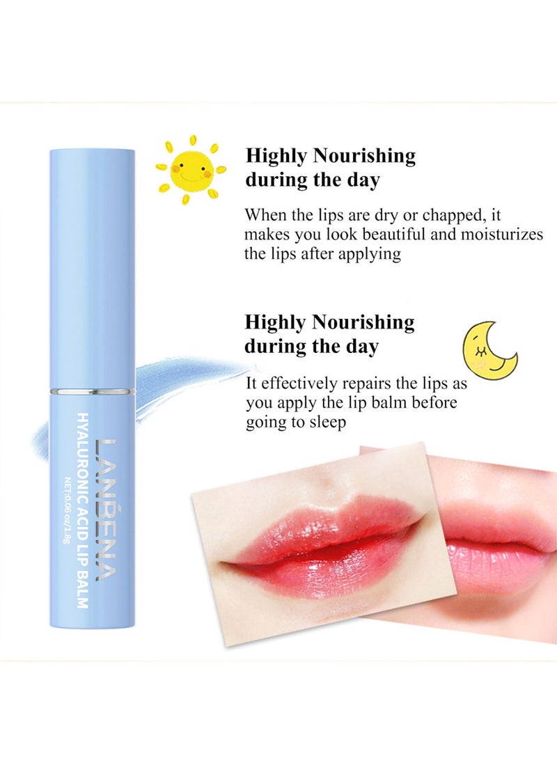 LANBENA Hyaluronic Acid Lip Balm Lips Care Serum Moisturizing Lips Reduce Fine Lines Relieve Dryness Long-Lasting Protection Nourishing Lip Care 1.8g  - Image 5