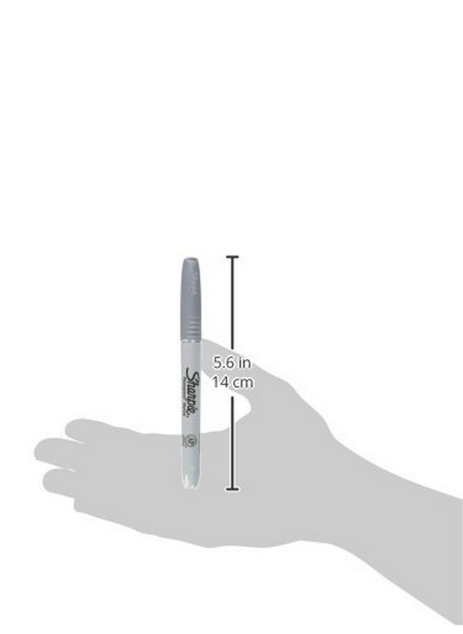 Sharpie Sharpie Metallic Permanent Markers, Fine Point, Metallic Silver, 36 Count  - Image 3
