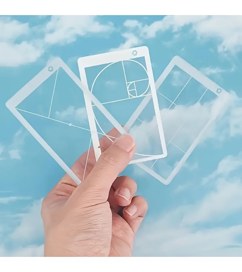 3 Sets Clear Golden Ratio Positioning Ruler Transparent Drafting Model Ruler029 - Image 1