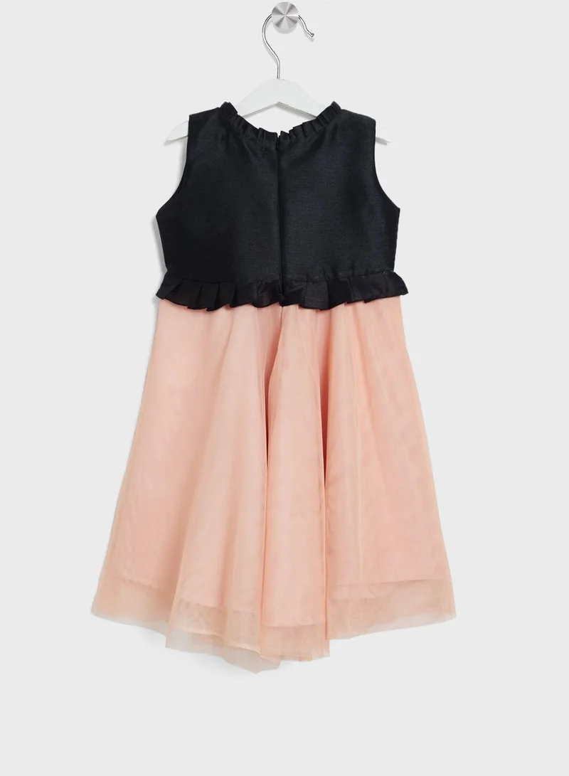 Little Golden Apple Kids Little Cut Sleeve Dress