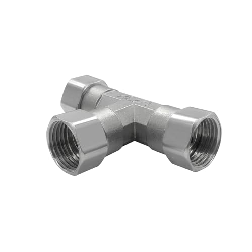 Fitvell 2PCS Stainless Steel 3 Way 3 Ends Flexible Movable Tee Connector 12 for Shower Arm - Image 3
