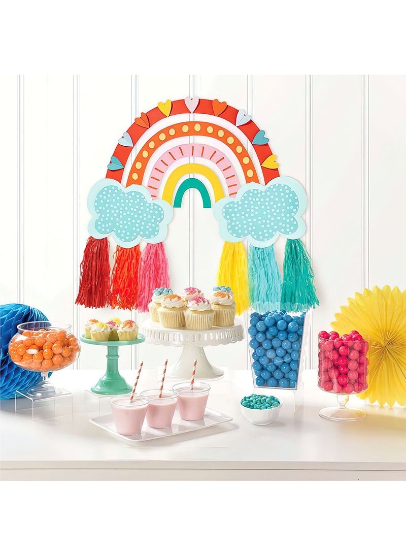 Wall Decoration Rainbow Retro Cardboard 42x68cm