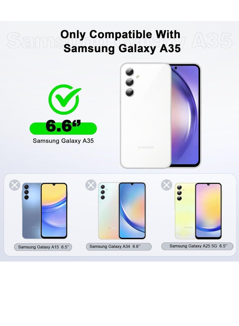 "Clear TPU Case for Samsung Galaxy A35 5G – Includes 2 Tempered Glass Protectors, Anti-Yellowing, Reinforced Corners & Full Protection" - Image 2