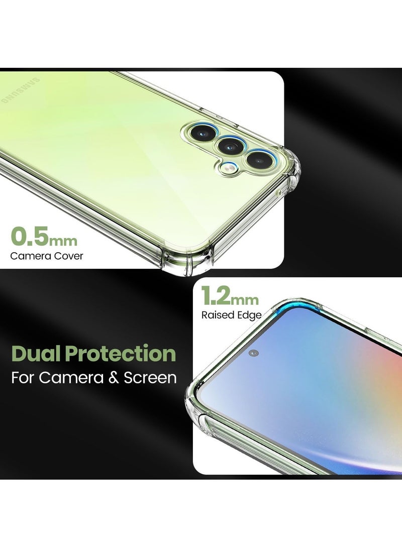 "Clear TPU Case for Samsung Galaxy A35 5G – Includes 2 Tempered Glass Protectors, Anti-Yellowing, Reinforced Corners & Full Protection" - Image 4