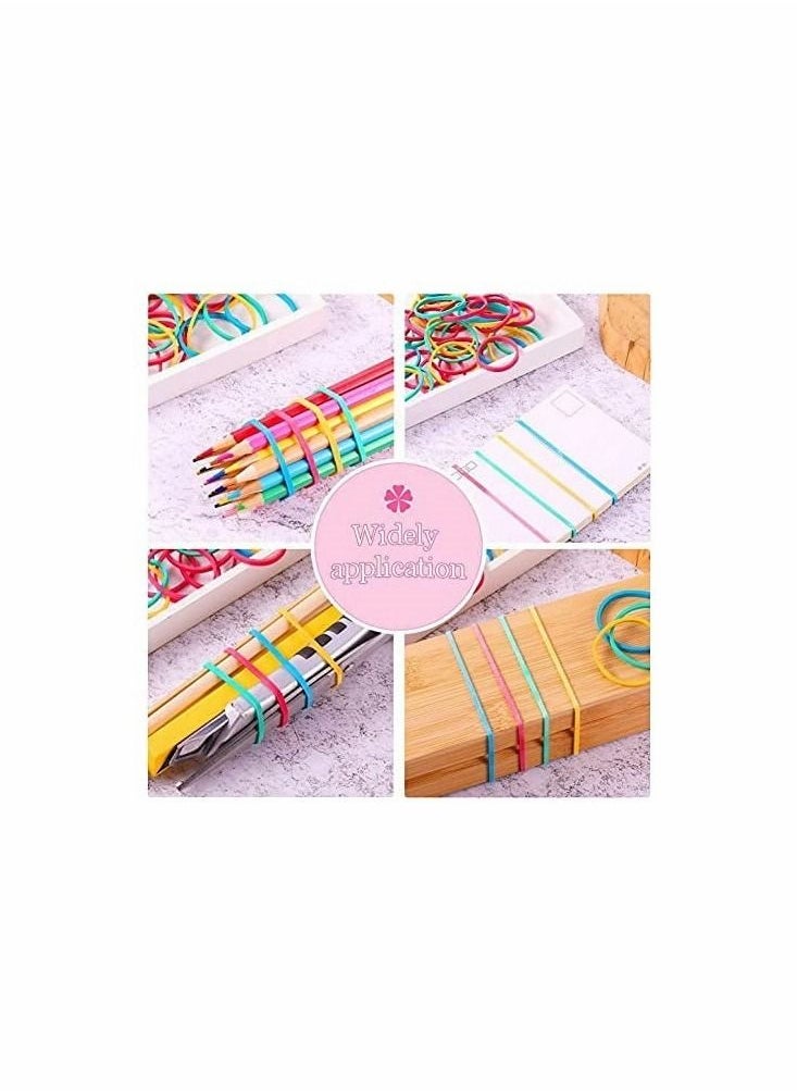 KASTWAVE Rubber Band Balls Rainbow, Colorful Elastic Stretchable Stationery Holder Band Loops  - Image 5