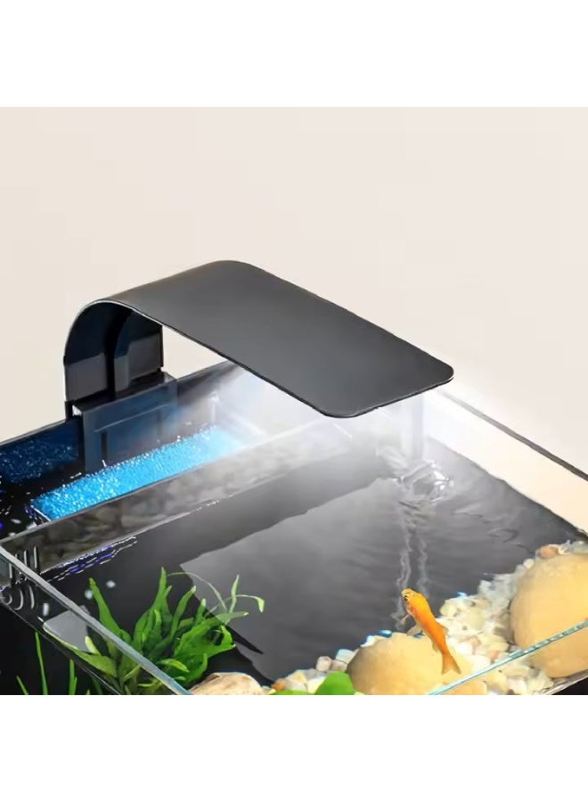 Yee Glass Fish Tank, Aquarium with Pump and LED Light, Modern Desktop Décor for Home or Office, 24L Aquarium (6 gal tank), Betta Tank, Goldfish Aquarium, Shrimp & Small Fish Tank, Christmas gift - Image 2