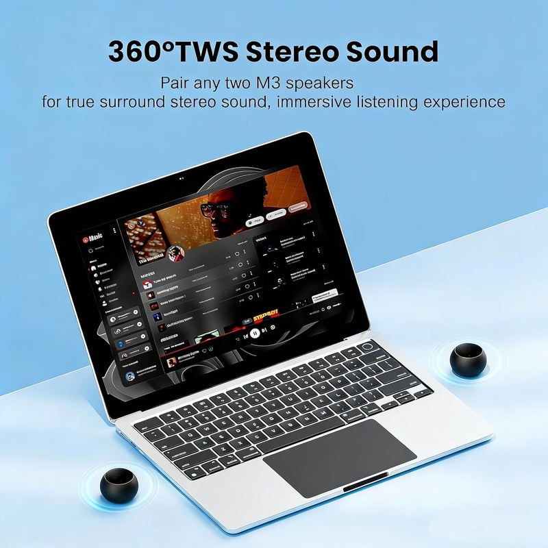 OMIRE Portable Bluetooth Speakers mini Wireless Bluetooth Speaker,Bluetooth 5.3, Mini Speaker with Lanyard Easy to Carry, Brief Design, IPX4 Waterproof Speaker - Image 4
