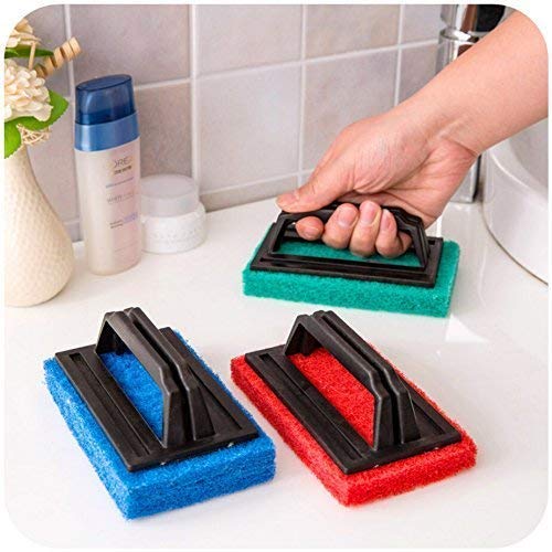 NOHUNT Cleaning Brush for Marble Floor & Bathroom Tiles | Scrubbing Dishes Bath Tub Washbasin Multipurpose Use | (Multi-Color, 1 Piece) - Image 1