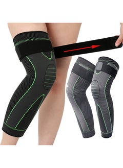GROIC Adjustable Leg Guards Wraps, Knee Braces Sleeves Leg Compression Sleeves for Working Out and Injury Prevention, Protection Shin Guards for Basketball Football Running Trainning  - Image 2