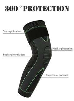 GROIC Adjustable Leg Guards Wraps, Knee Braces Sleeves Leg Compression Sleeves for Working Out and Injury Prevention, Protection Shin Guards for Basketball Football Running Trainning  - Image 3