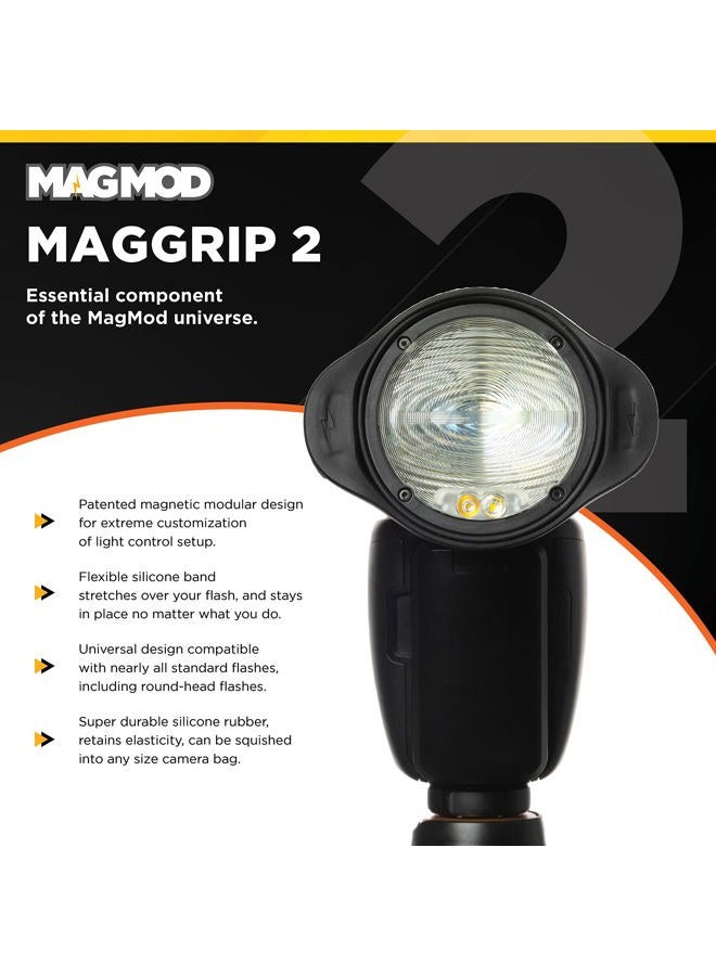 MAGMOD MagGrip 2 - Magnetic Flash Diffuser Attachment - Universal - Black - Silicone - Image 2