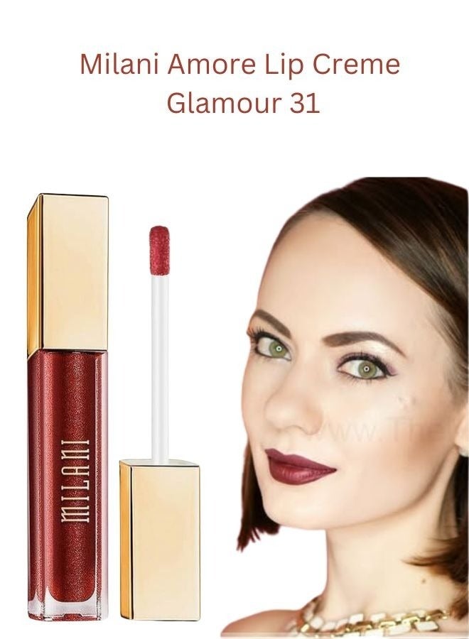 Milani Amore Matte Lip Crème, Shade Glamour 31, 6g - Long-Lasting, Full Coverage Matte Liquid Lipstick - Image 3