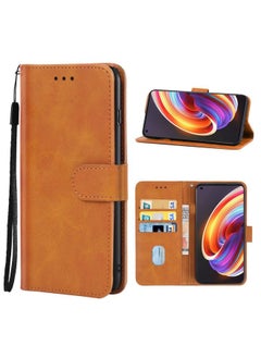 HuHa Case Cover For Realme X7 / Realme Q2 Pro Leather Phone Case Brown 